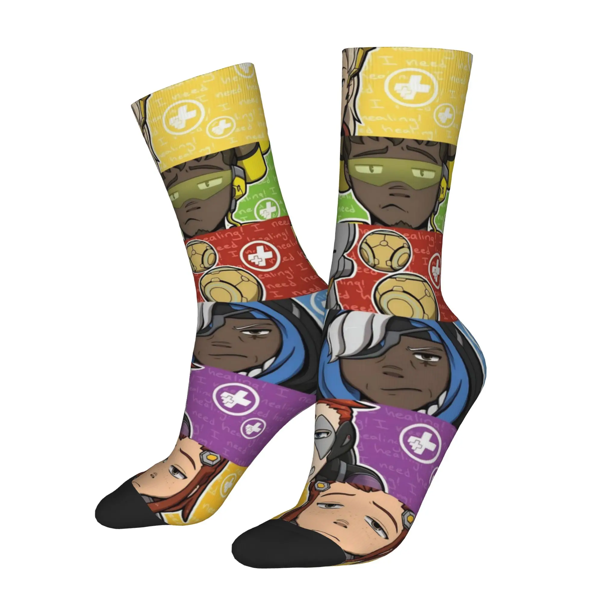 Overwatches game Design Dress Socks Merch for Women Men Flexible Crew Socks