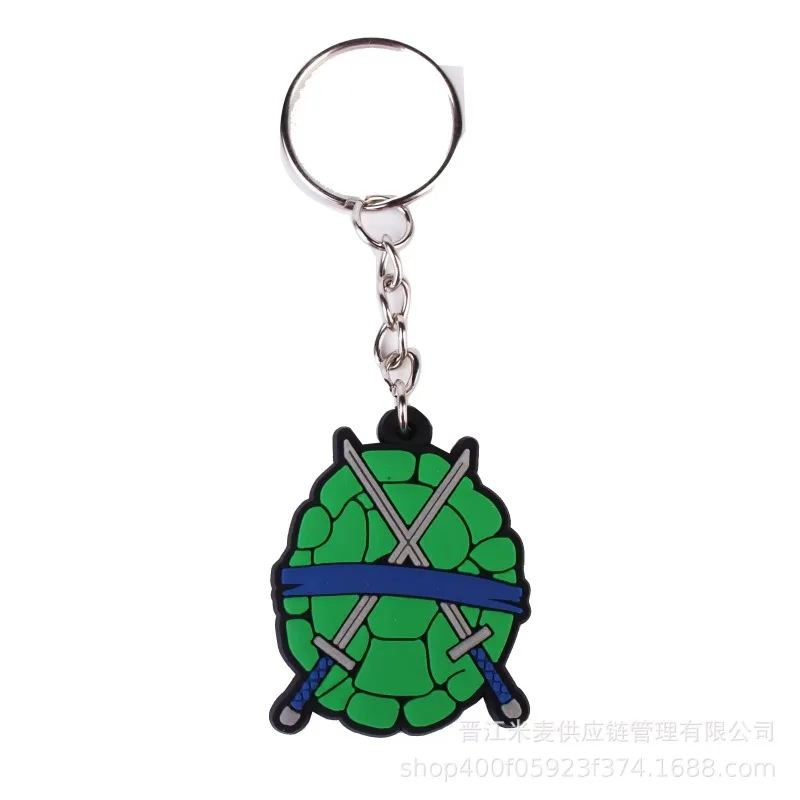 Ninja Turtle PVC Schlüsselanhänger Halsketten Anhänger Kleidung Zubehör Puppe Auto Schlüsselanhänger Anhänger Niedliche Schultasche Anhänger Zubehör