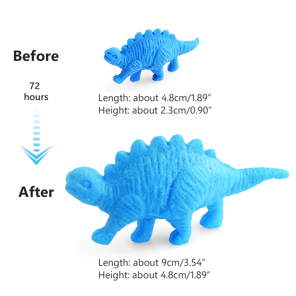10/20/50 قطعة تنمو في الماء السائبة تضخم البحر مخلوق الديناصورات الأرض الحيوان أنواع مختلفة التوسع لعبة ألعاب سحرية ملونة