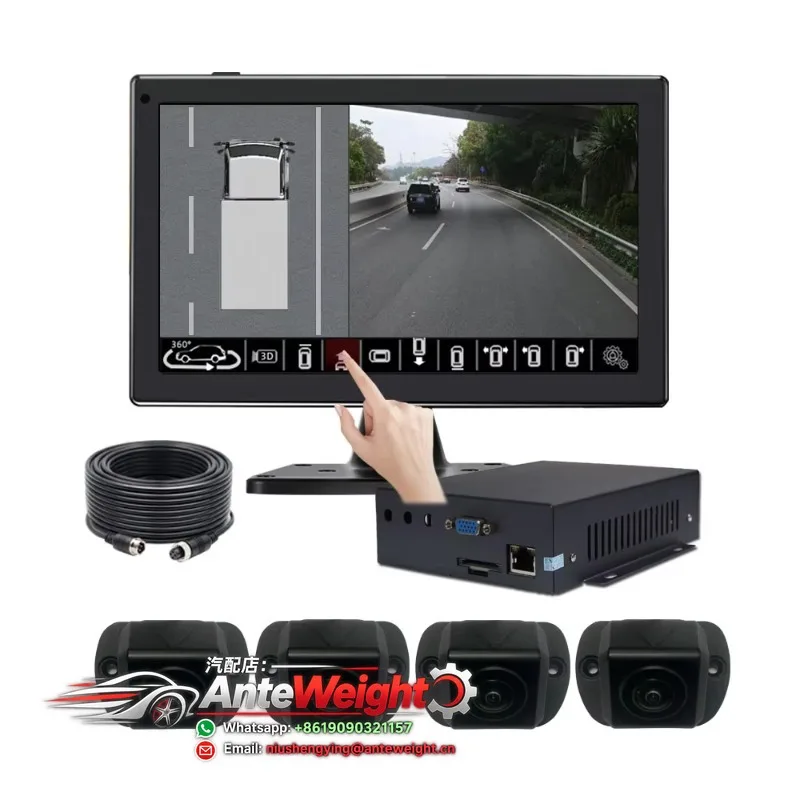 Sistema de Cámara de Visión Trasera para Camiones con Vista Panorámica de 360 Grados en 3D HD, Resistente al Agua, con 4 Monitores para Camiones y Autobuses, Ayuda para Estacionar y Reversar - Venta al por Mayor
