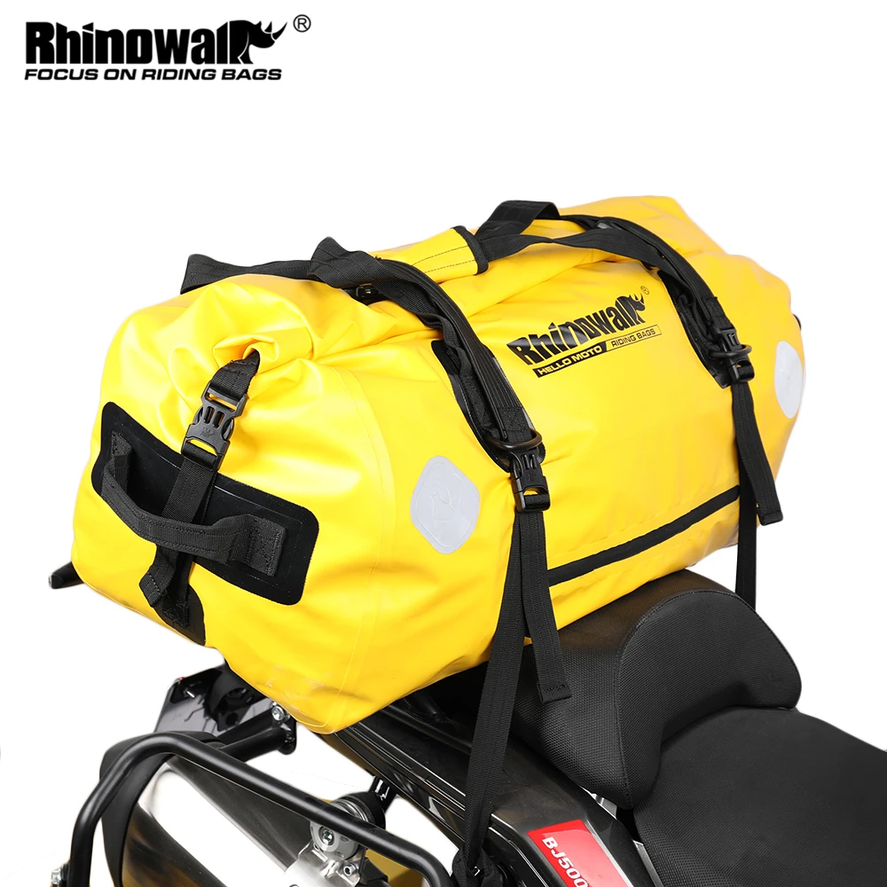 

Rhinowalk Motorcycle Rear Seat Bag 65L Waterproof Bag Durable Large Capacity Motorcycle Dry Duffel Bag for Travel Hiking Camping