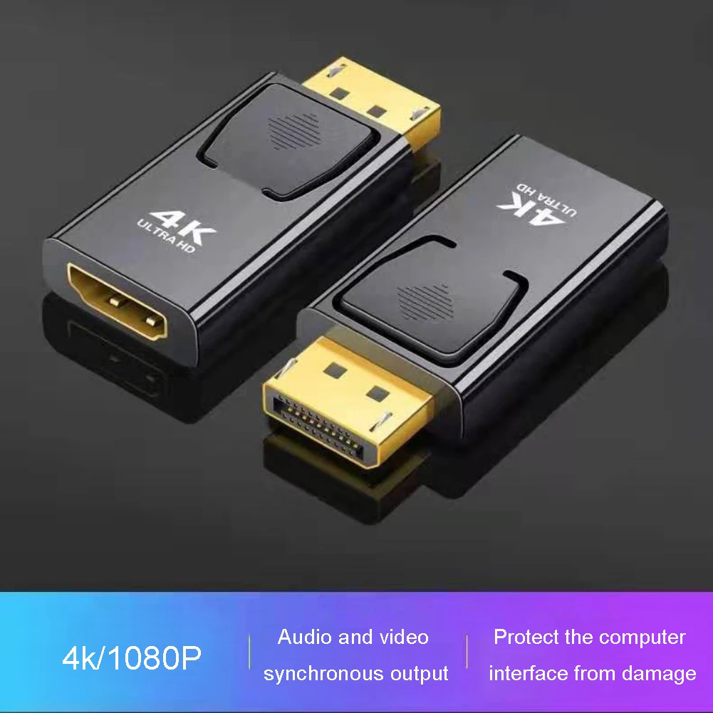 4K Display Port To HDMI-Compatible Adapter DP Male To Female HDMI-Compatible Converter 1080P Video For PC HD TV Laptop Cable