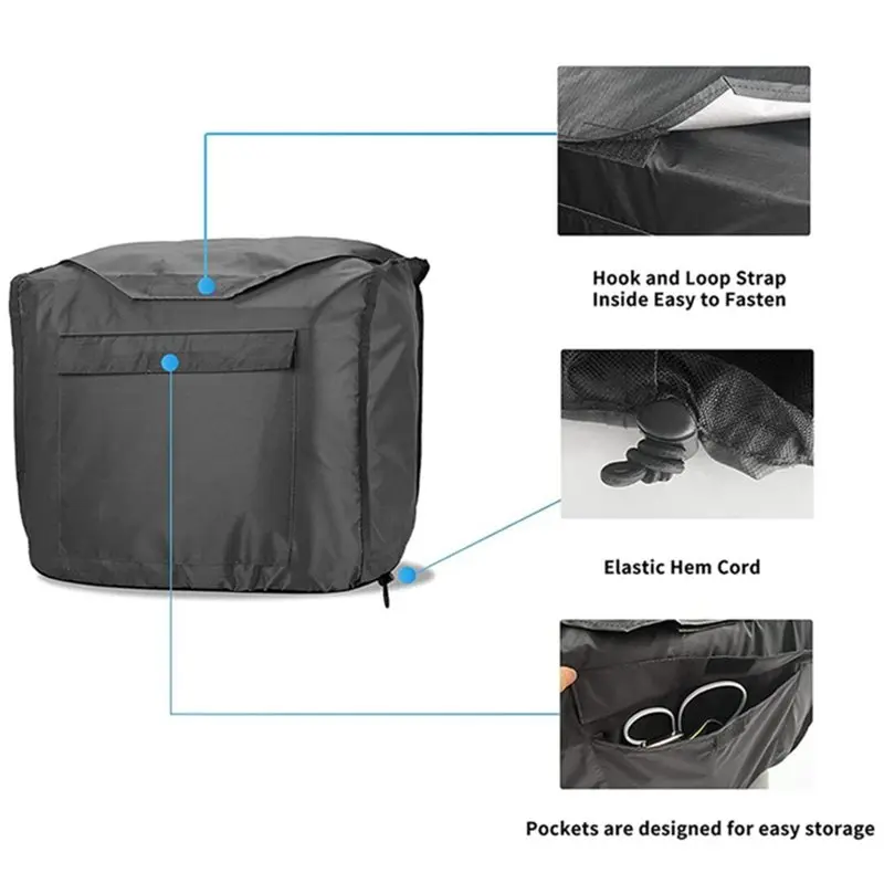 AA77 Outdoor Heavy-Duty Waterproof Generator Cover, Portable Generator Protector For Most Models