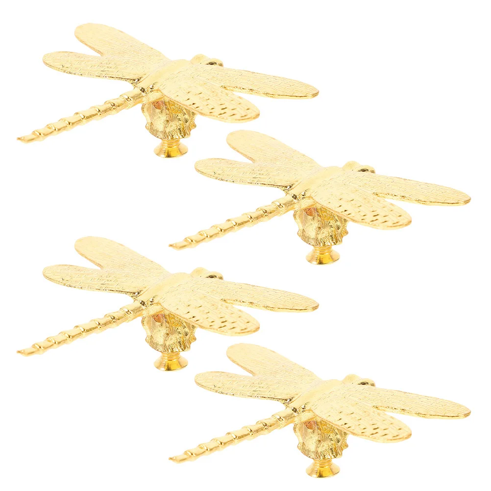 

4Pcs Dragonfly Drawer Knobs Vintage Zinc Alloy Handles for Furniture Dresser Wardrobe Cabinet Pulls Drawer Knobs Vintage