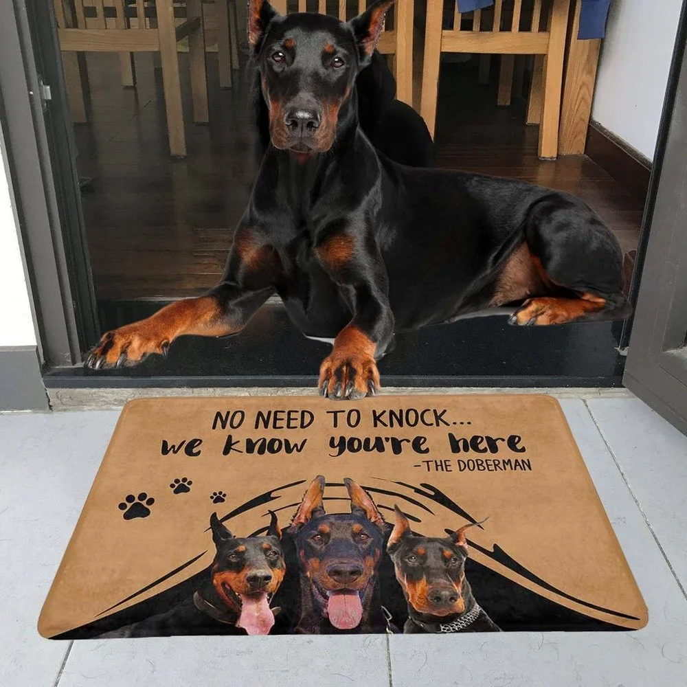 Rottweiler Doormat Pet Dog Rottweiler 3D Printed My Dog Doormat Non Slip Door Floor Mat Decor Porch Doormat Drop Shipping