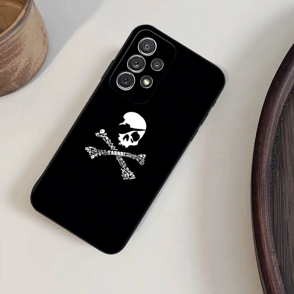 B-Black P-Pirate S-Skull Phone Case for Samsung s20 s21 s22 s23 a24 a34 a54 m54 n20 ultra plus  protective case