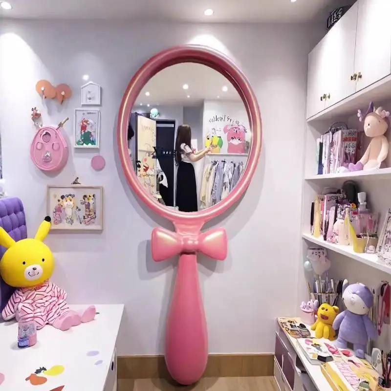 

Big Standing Floor Decorative Mirrors Cute Oval Princess Design Mirrors Full Body Living Room Espejos De Piso Home Decorations