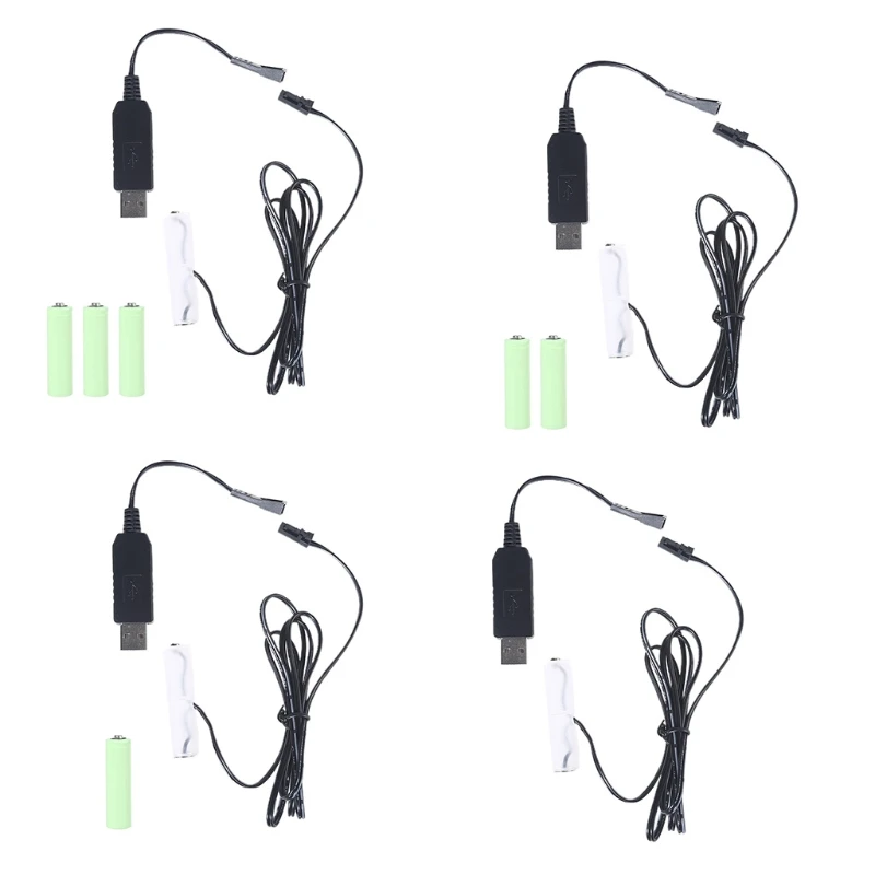 eliminador pilas AA Universal USB a LR6 puede reemplazar pilas AA-4AA 1,5 V para luces, juguetes, decoraciones, lámpara