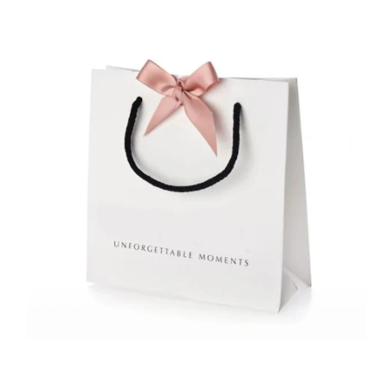 

Paper Bag White Bags For Bead Charm Bracelet Necklace Ring Earring Compatible With Brand Jewelry