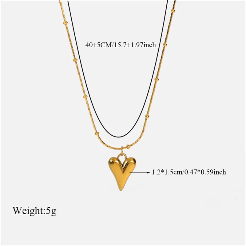 EILIECK 316L Edelstahl Goldfarben Blumen-Herz Halskette Armband Ohrringe Set für Damen Trendiger Wasserdichter Schmuckset Geschenk – Detail 18