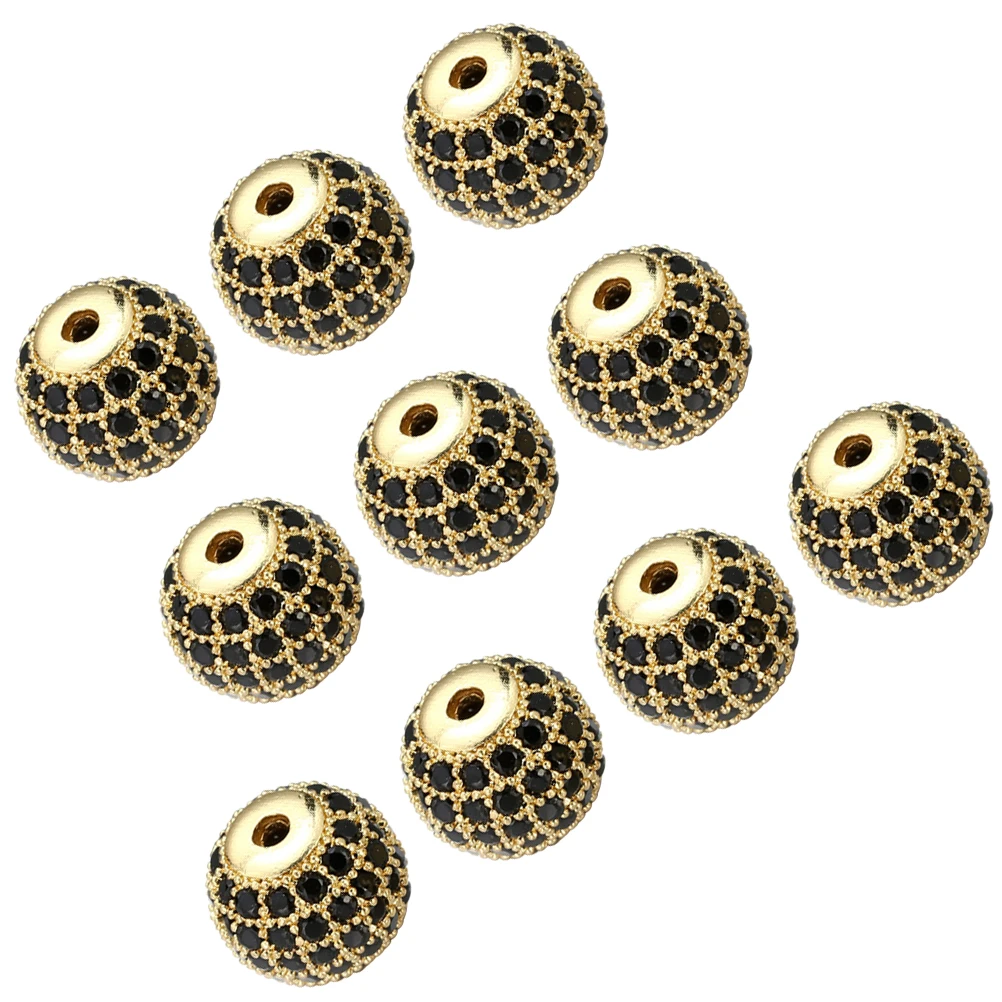 

10pcs 8Mm Jewelry Making Handmade Metal Loose Jewelry Making Beads Bracelet Necklace Craft Diy Metal Beads Bracelet Gift