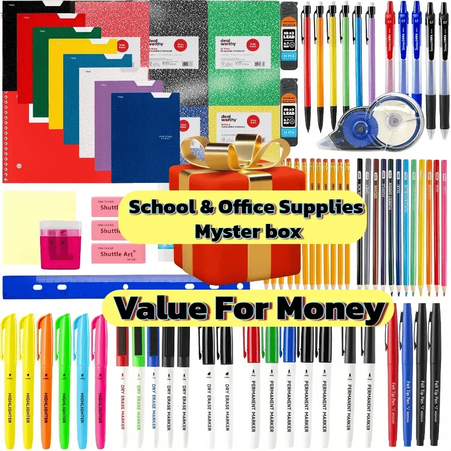 

Таинственная коробка-сюрприз, содержащая отличные товары для учебы и офиса, делает шопинг очень увлекательным!