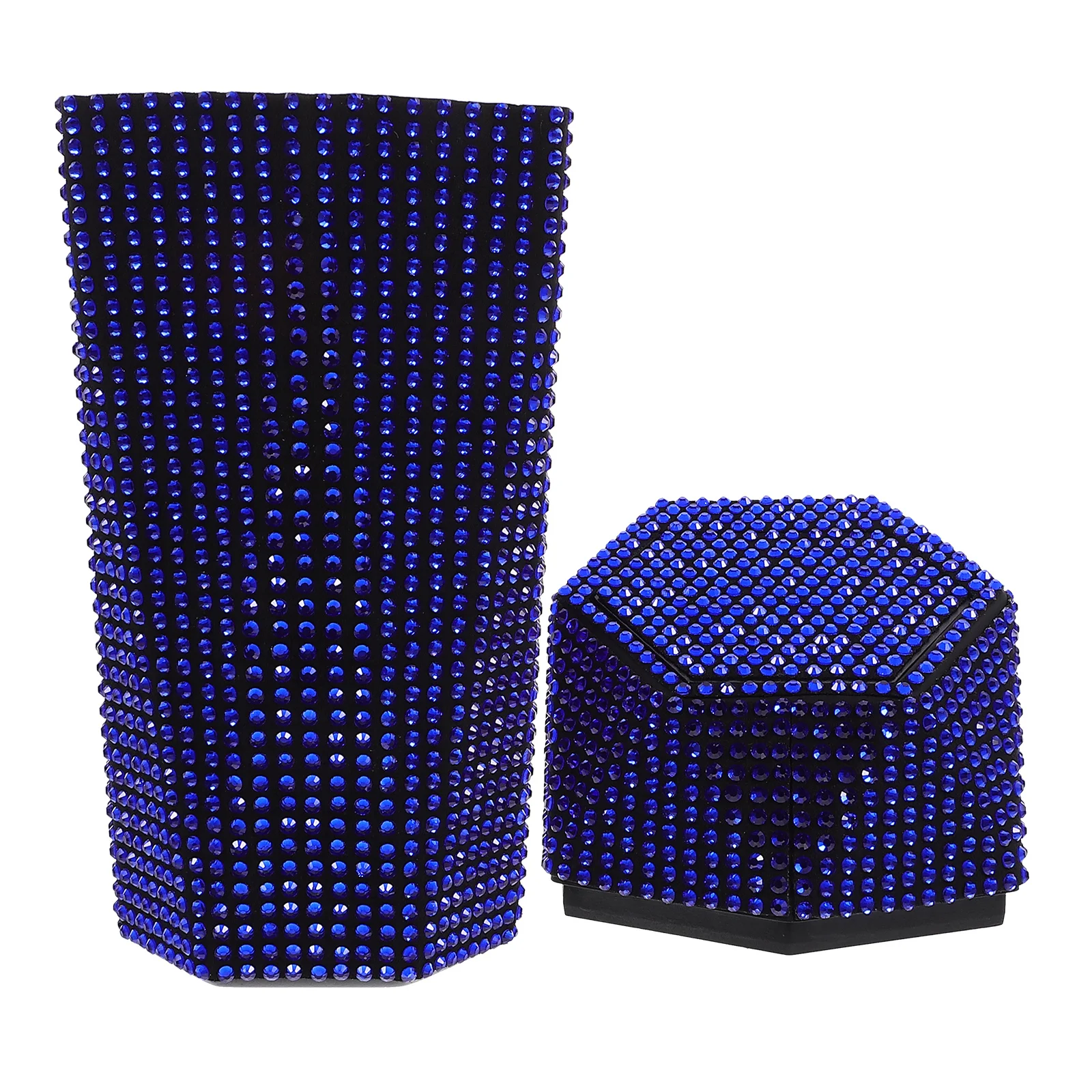 

Rhinestone Decor Car Trash Can Leakproof Auto Garbage Can for Cup Holder Small Space Vehicle Waste Holder Car Accessories