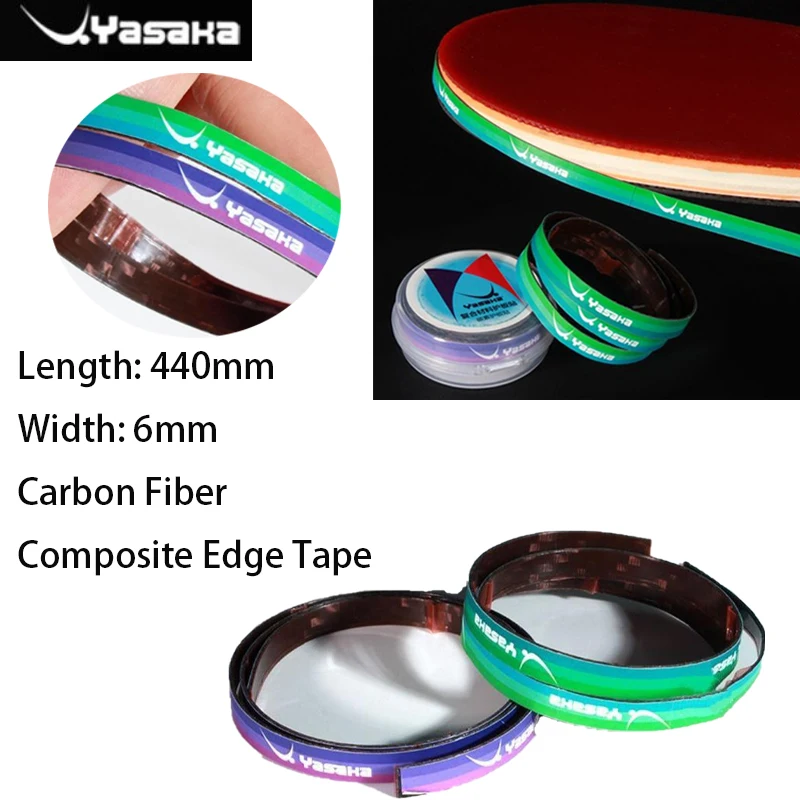 

Yasaka Ping Pong Racket Carbon Fiber Edge Protection Table Tennis Racket Anti-collision Strip Strip with Adhesive Backing