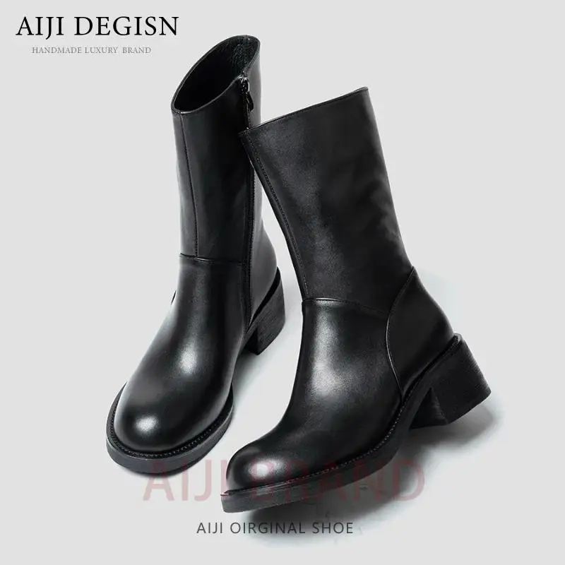 

Autumn Winter Youth Black Work Comfortable Casual Business Chelsea Boots British Genuine Leather High Heel Boots Men's Shoes