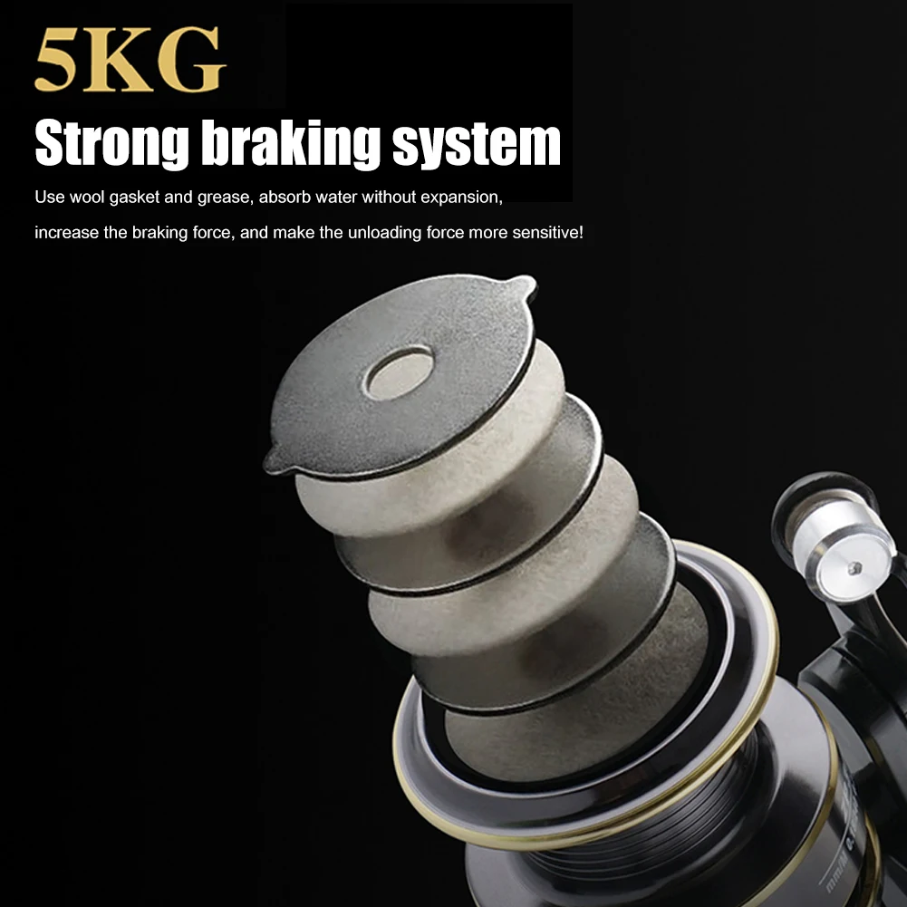 Ultraleichte 13BB Kompakte Spinnrolle 500/800 135g Mini-Angelrolle Klein 5,2:1 Metallspule für Winter-Eisfischen Finesse – Detail 4