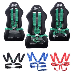 Universal Racing Harness Seat Belt 4 / 5 / 6 Point Fixing Mounting Quick Release Nylon Car Safety Racing Seat Belt 3Inches