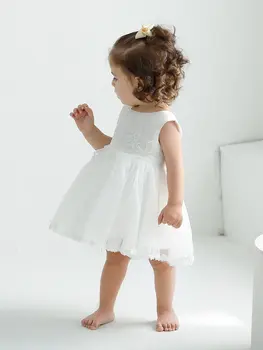 10 best sales Vestido branco para chá de bebê - №3