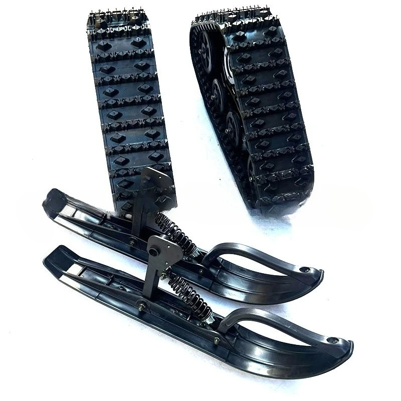 Homemade modified four-wheeled snowmobile accessories, go-kart Daniel ATV non-slip triangle crawler sleigh