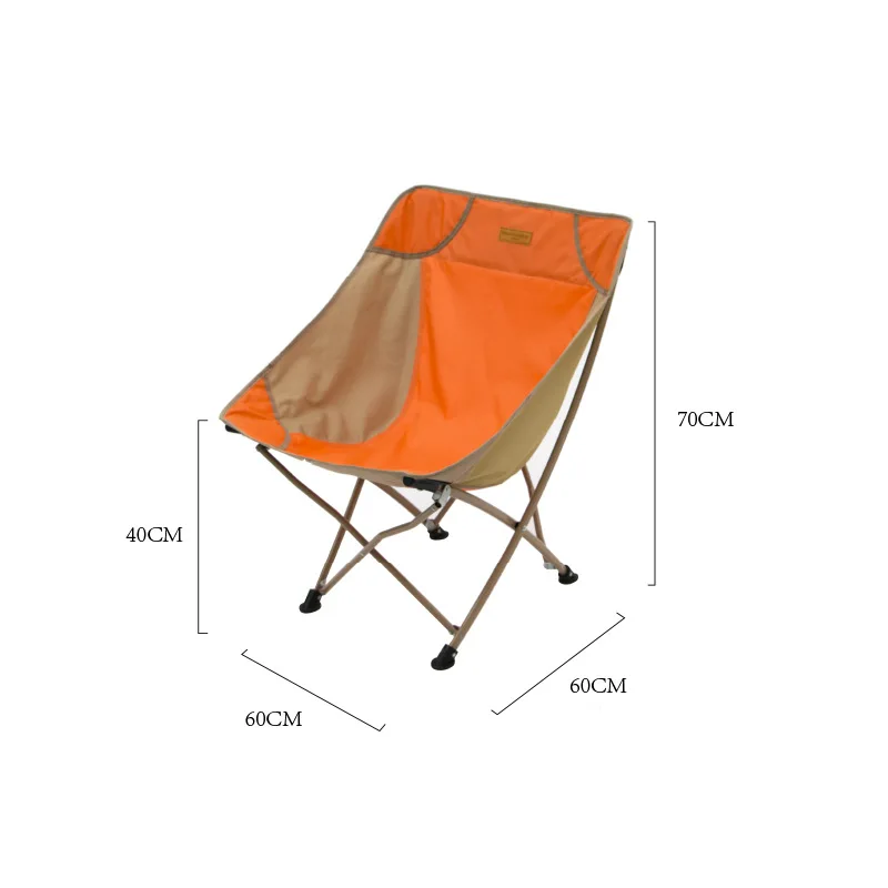 Outdoor Folding Chair Portable Camping Moon Chair Car Fishing Stool Stable Lightweight Foldable Oxford Cloth Beach Dustpan Chair