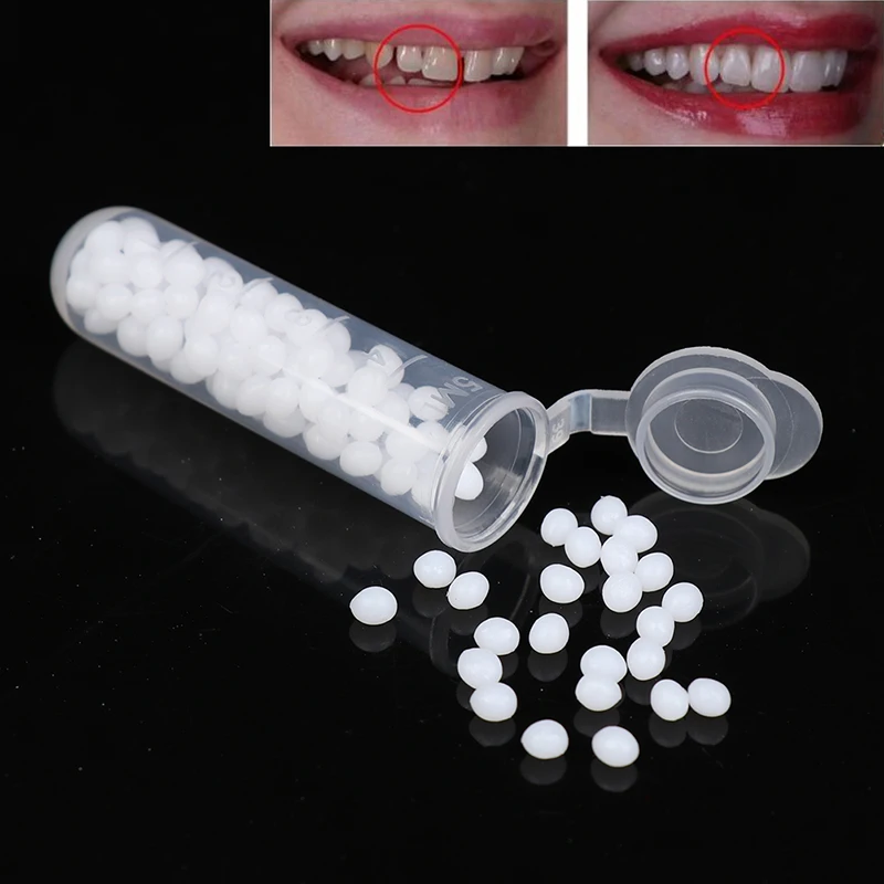 Kit de reparación temporal de dientes, herramienta de belleza, adhesivo para dentaduras postizas, blanqueamiento, 1 caja