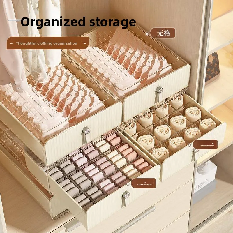 Acrylic Drawer Style Underwear Socks Storage Box Luxury Home Use Bedroom Closet Organizer Mestercock MM-669 Jewelry Box