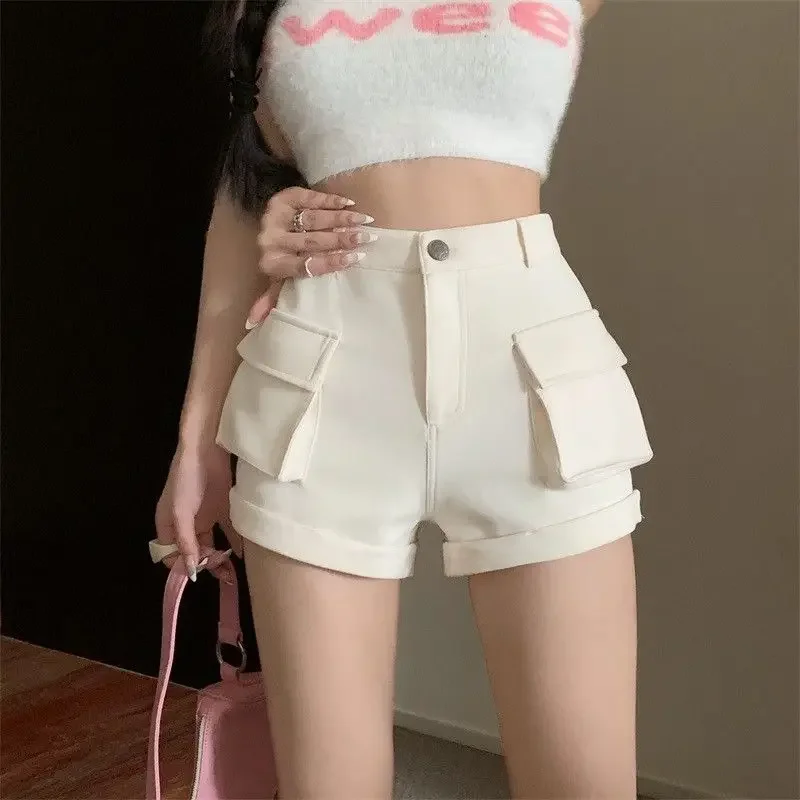 Booty Women's Shorts Tight Skinny Female Short Pants High Waist New In XL Aesthetic To Wear Designer Design Low Price Outfits