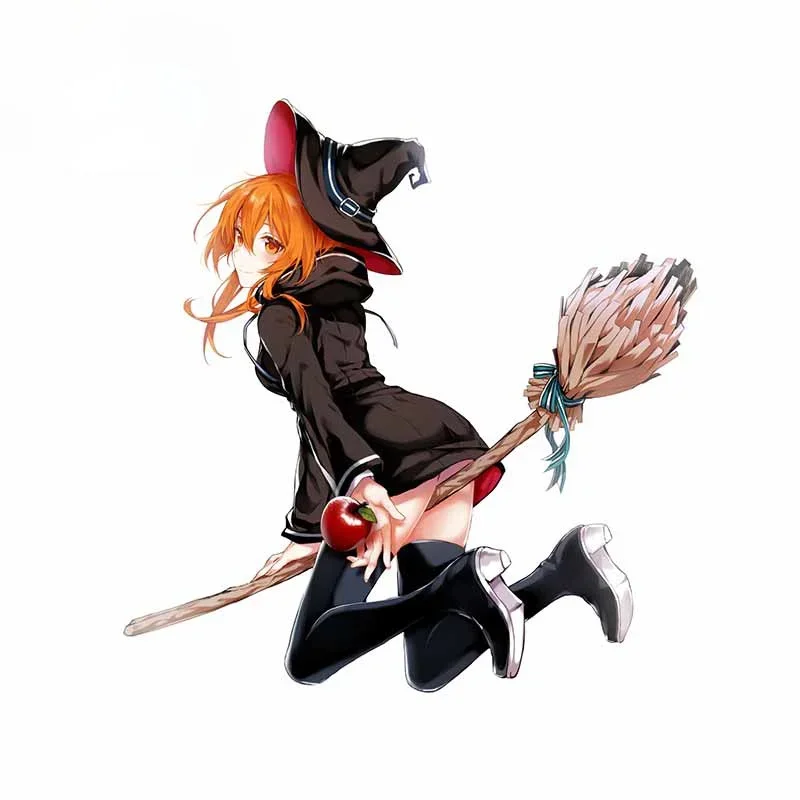 

Halloween Witch Car Decal - Funny Bumper & Window Vinyl Sticker