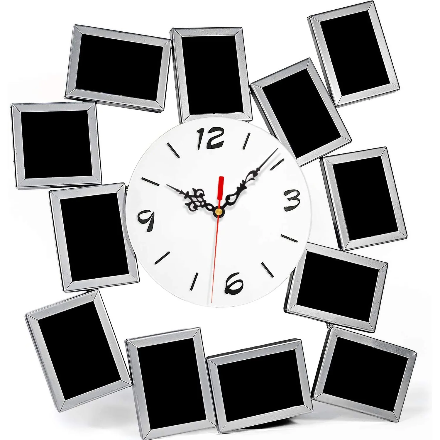 آلية حركة ساعة الحائط الكوارتز الصامتة التي يمكنك صنعها بنفسك مجموعة استبدال أجزاء إصلاح غير موقوتة مع 4 أزواج من الأيدي