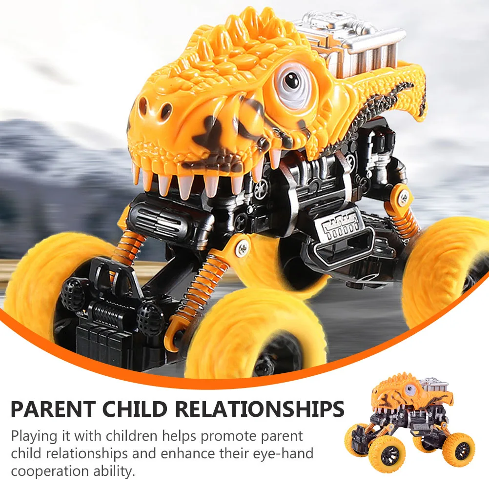 Großes Dinosaurier-Rückzieauto für Kinder, reibungsbetriebenes Fahrzeug mit zufälligem Design, ideal als pädagogisches Geschenk, Mitbringsel