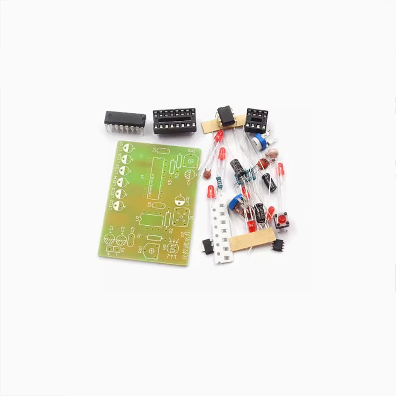 1PCS Light control flow light kit electronic skills spare parts 4017 light control light circuit inspection board electronic pro