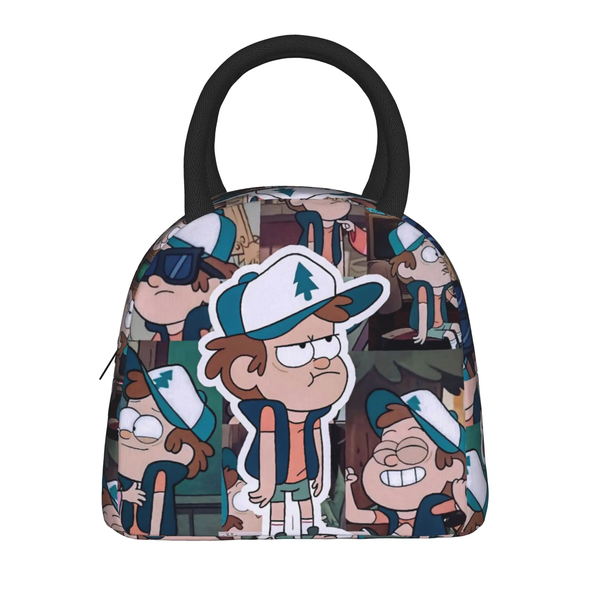 G-Gravity Falls Insulated Lunch Bag for Men Women  Food Container Portable Thermal Cooler Lunch Box For School Office