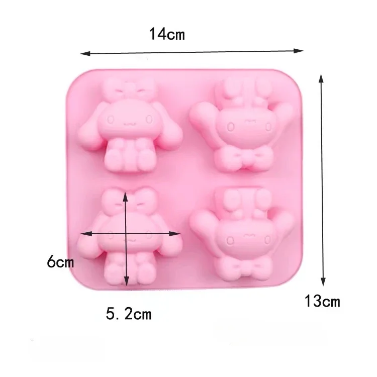 Kawaii Sanrio Hello Kitty DIY Cookie Chocolate Baking Tool Cartoon My Melody Kuromi Ice Cube Mold Kitchen Supplies Accessories