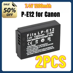 2PCS 7.4V 1200mAh Camera Battery LP-E12 LPE12 for Canon Rebel SL1 100D Kiss X7 EOS-M EOS M M2 EOS M10 M50 M100 Digital Batteries