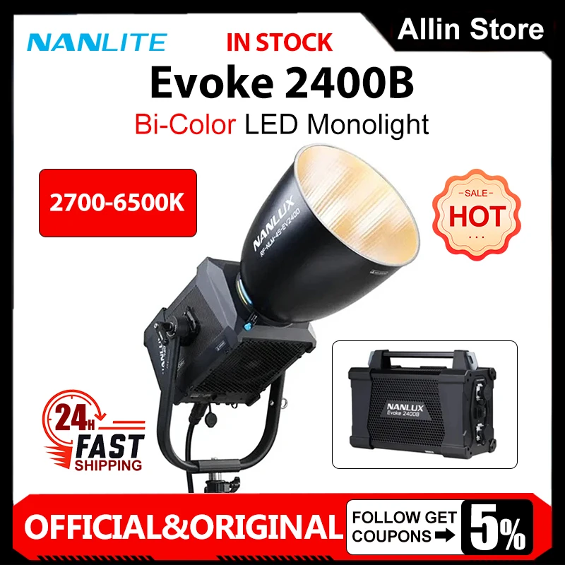 NANLUX Nanlite Evoke 2400B LED Photography Light 2700K-6500K 2400W Bi-Color LED Monolight Outdoor Waterproof  Video Lamp