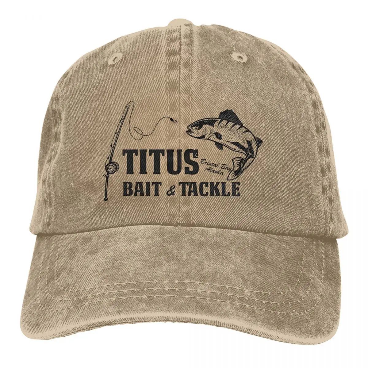 Titus Bait And Tackle Men Pure Color Baseball Hats Fishing Lover Sun Visor Caps Peaked Cap