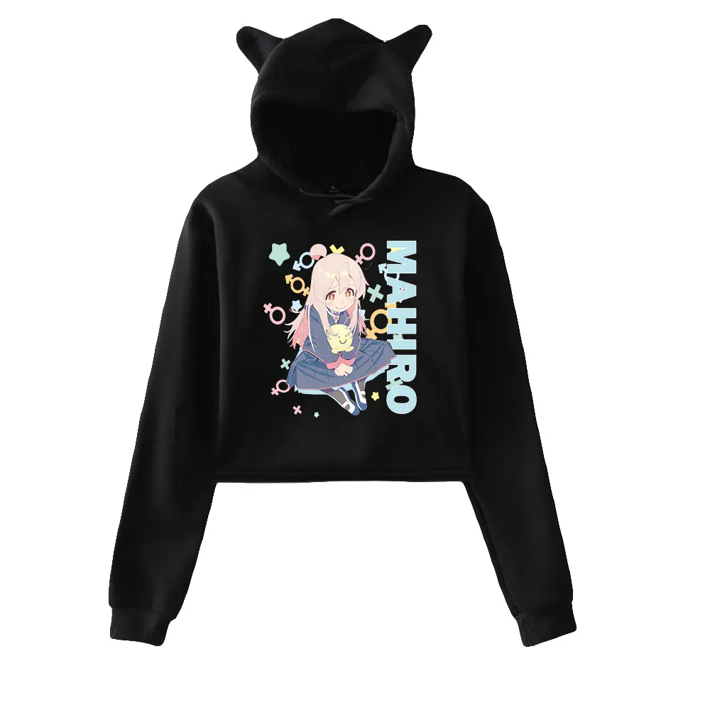 

Onimai I'm Now Your Sister! Merch Cat Cropped Hoodies Women/Girl Hooded Crop Tops Loose Sweatshirt Hooded