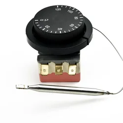 12V Adjustable Electric Fan Thermostat Switch Radiator Temperature Control Probe Universal Auto Knob Temperature Control Switch