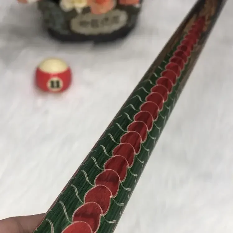 Billiard club, dragon scale four flowers, paint-free Chinese eight-ball snooker small head stick