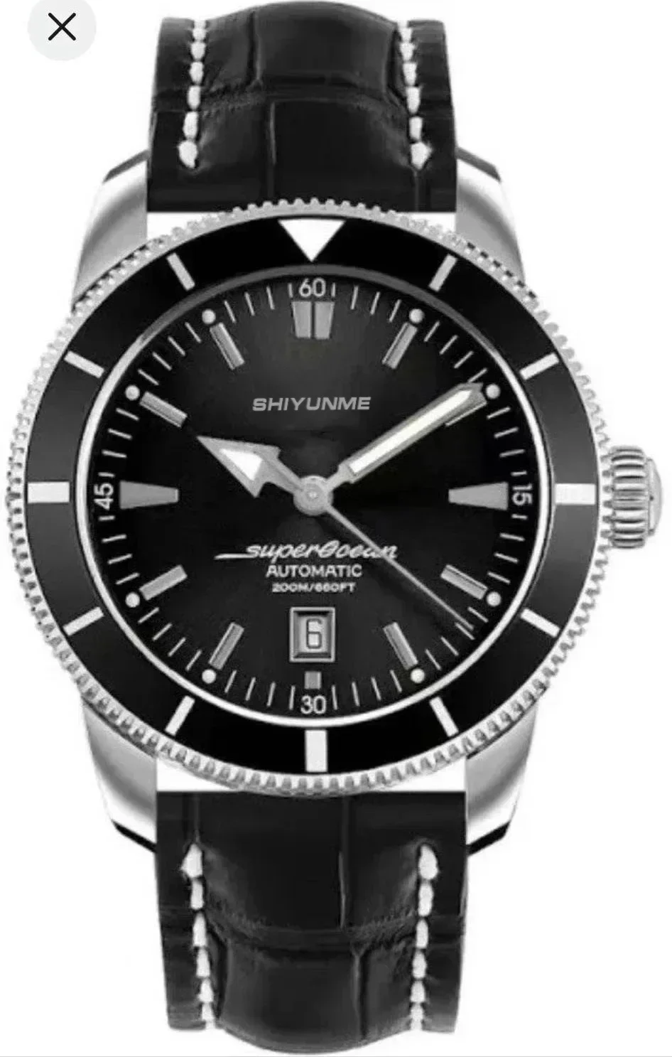 

Мужские автоматические механические часы A333 Store Calendar Sport Super Ocean с каучуковым ремешком, керамикой и нержавеющей сталью