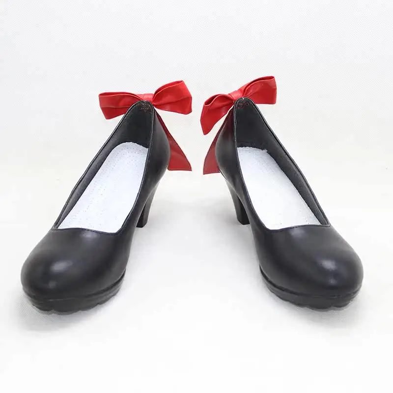 Violetta Noire Cosplay Shoes Black Red Bow high heels NND Compass Female Male Role Playing Shoes Can Custom Made