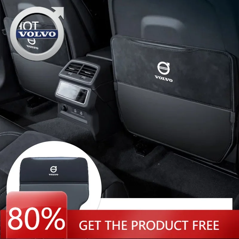 

Emblems 2026 New For Volvo Car Logo Seat Back Protection Mat Prevent Dirty Anti Kick Pad For Volvo XC60 V50 V40 XC90 S60 S40 S80