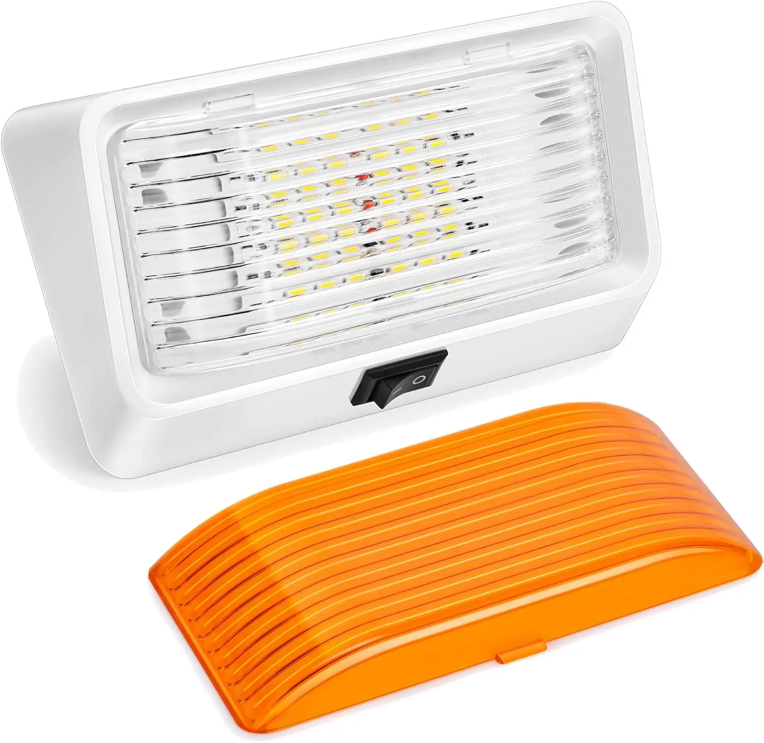 LED RV Exterior Porch Utility 320 Lumen Light with Switch 12V Replacment Light for RVs, Trailers, Campers, 5th Wheels