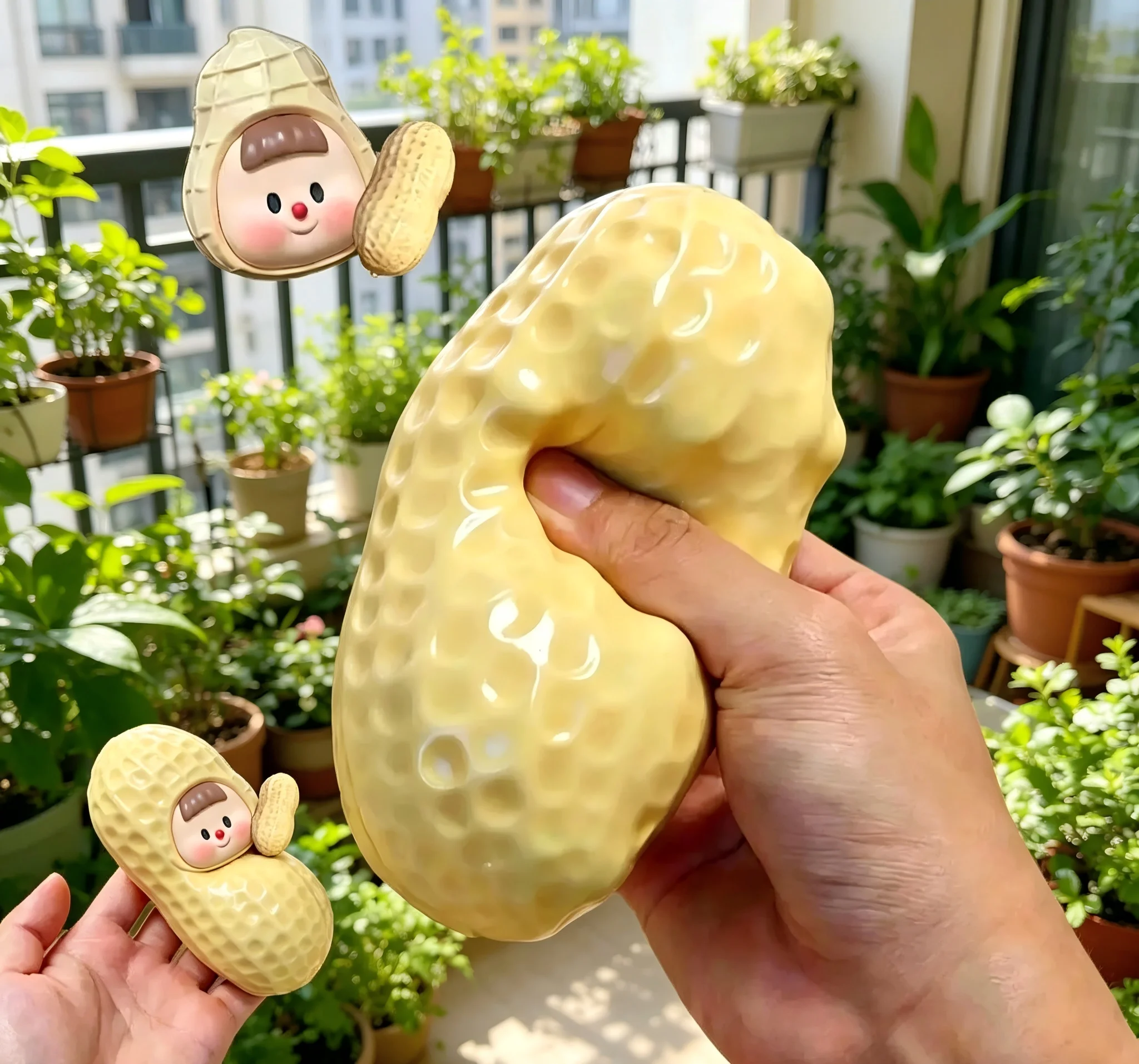 Erdnuss-Stressball Knuspriger Quetschball Squishy Spielzeug Butterweiches Gefühl Fidget Toy ASMR Sensorisches Anti-Stress-Spielzeug für Erwachsene