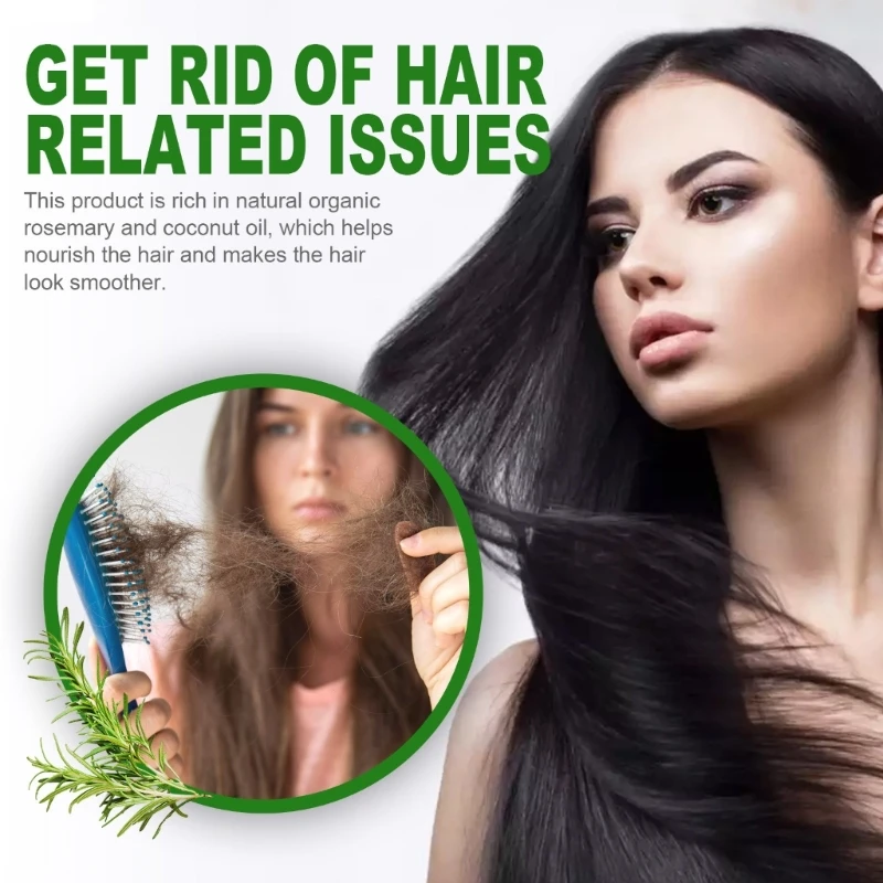 Aceite romero para crecimiento del cabello, aceite esencial antipérdida rápido crecimiento, reparación daños, cuero