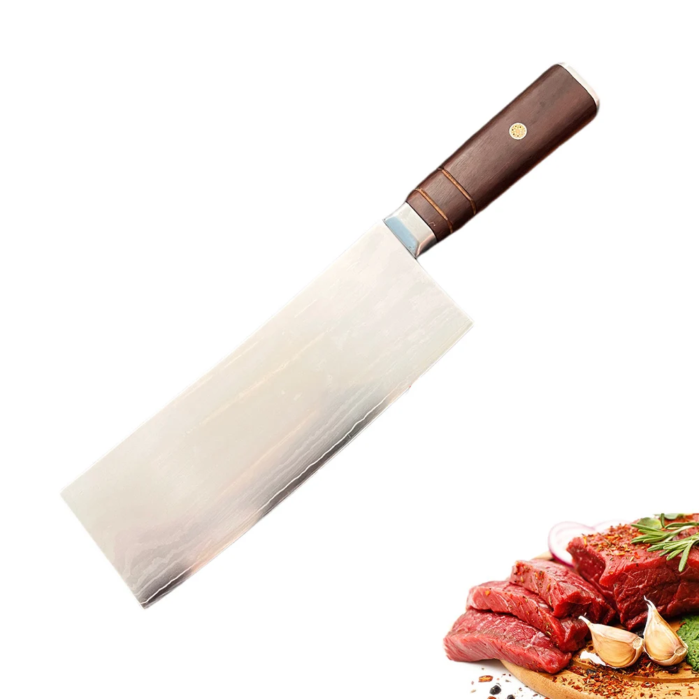 

8.3 Inch Nakiri Knife Shichimai-gawari Steel VG10 Blade Rosewood Handle Slicing Vegetables Cleaver Meat Kitchen Sharp Knife