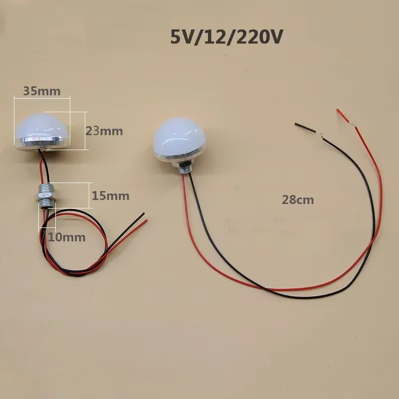10Pcs DC5v 12v 24v AC220v LED Bulb Small Mini Bubble 3w Makeup Mirror Car Boat Ship Truck Cabinet Machine Lamp 3000k 4000k 6000k