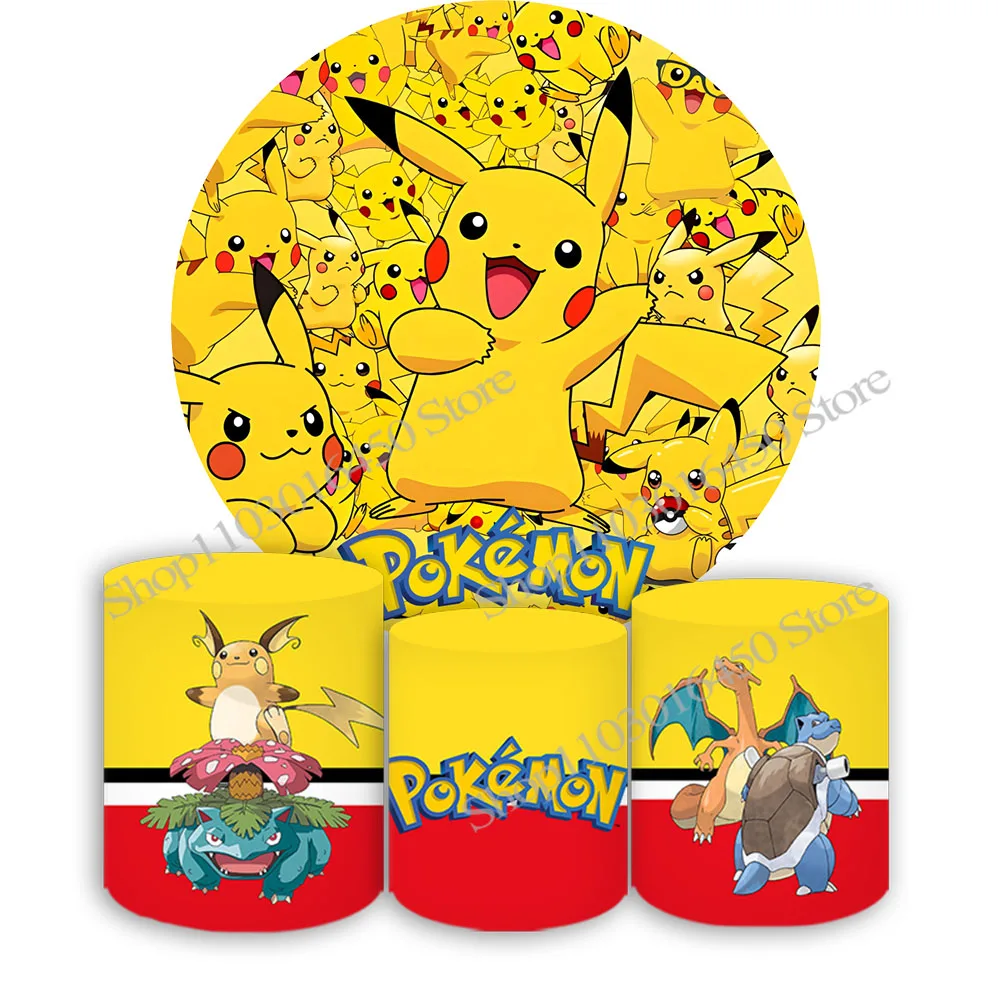 pokemon-pikachuu-redondo-pano-de-fundo-circulo-elastico-colorido-cha-de-bebe-para-criancas-festa-de-aniversario-fundo-cilindro-decoracao-aderecos