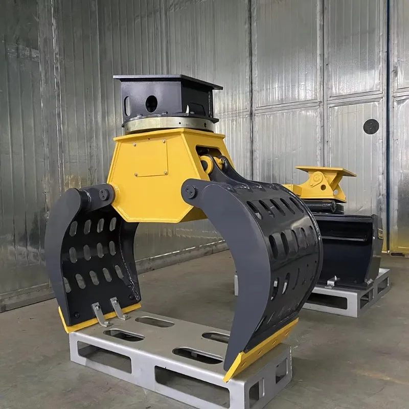 Customized New Construction Demolition Grapple For 1-50 Ton Excavator With Rotator-1 Year Warranty