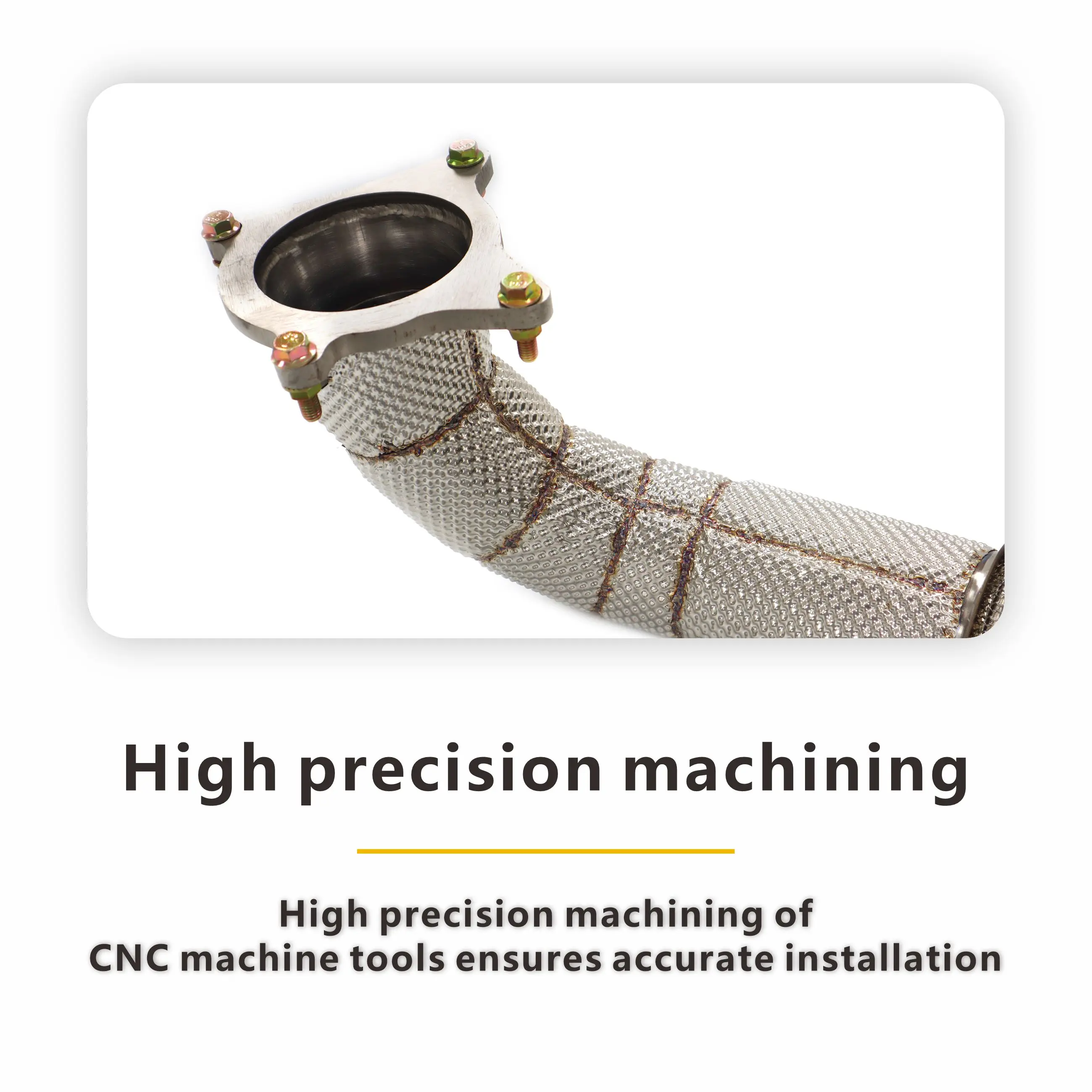 Afbeelding 6: High Flow Performance Downpipe voor Volkswagen Golf R MK6 2.0T HMD-uitlaatsysteem met hitteschild Racing Pipe